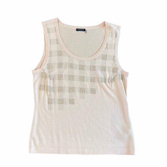 Magaschoni Top Silk Cashmere Sleeveless Medium - Picture 3 of 8